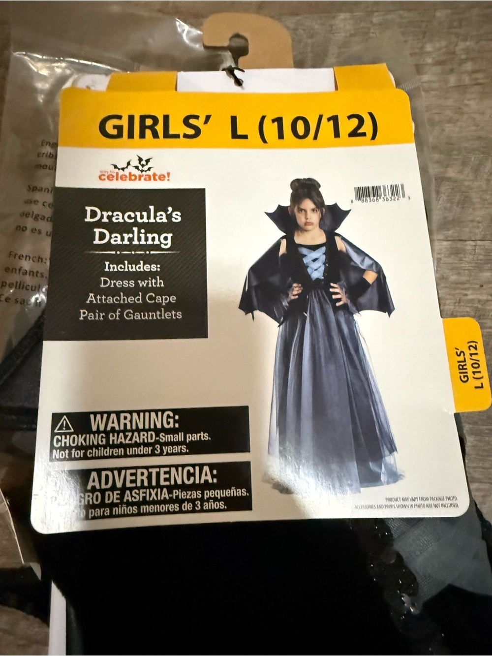 Celebrate! Girls' Dracula's Darling Halloween Costume - Black (Size L, XL)